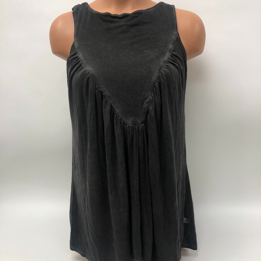 Women's NYTT Black Sleeveless A Line Tunic Blouse